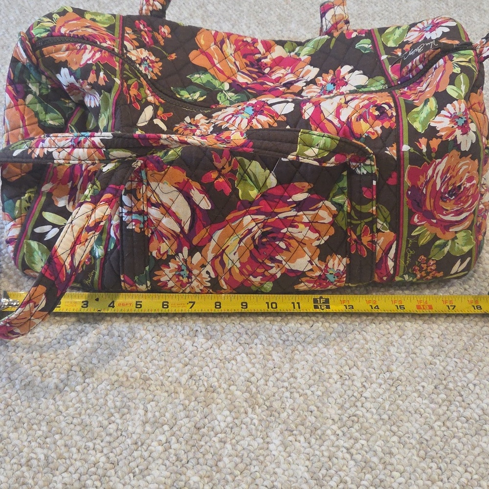 Vera Bradley Floral Brown Travel Bag - Picture 16 of 16